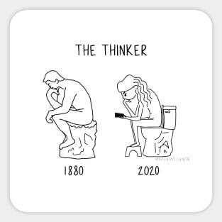 The Thinker Sticker